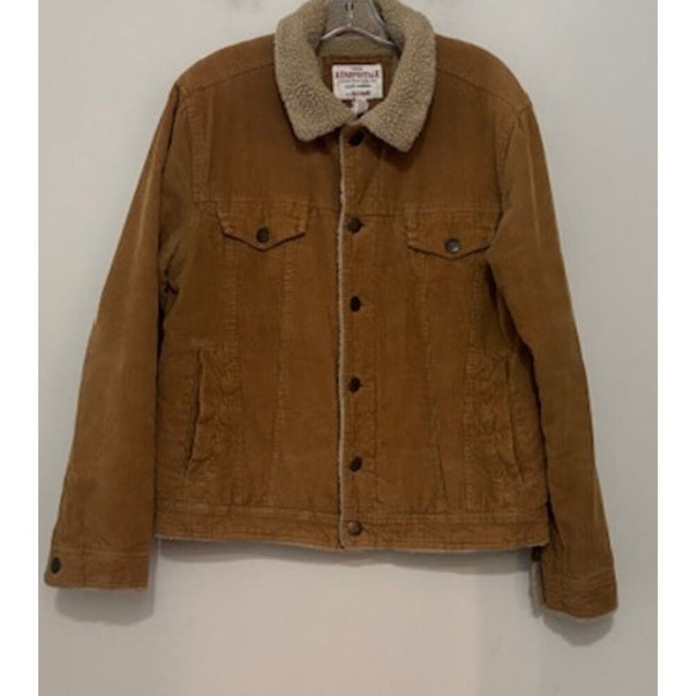 Vintage Aeropostale Sherpa Lined Corduroy Jacket Medium Brown Trucker Y2K